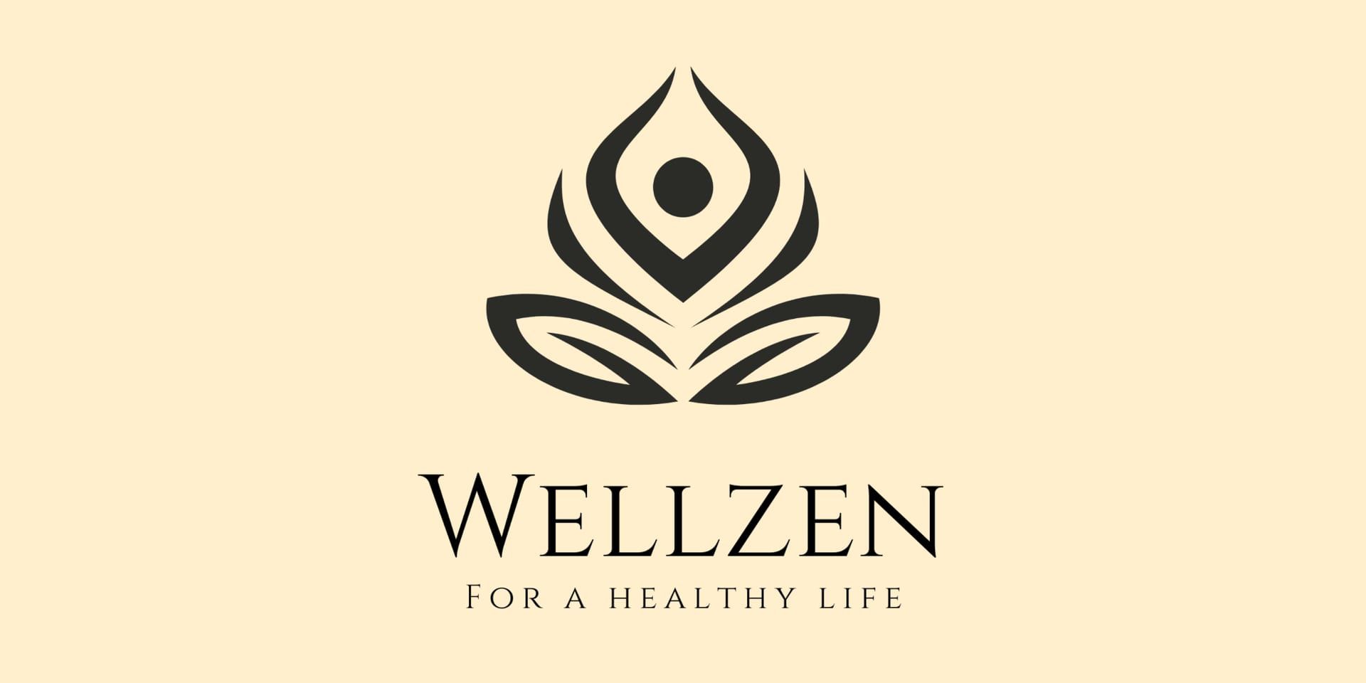 Wellzen logo with the tagline "For a Healthy Life" on a beige background.