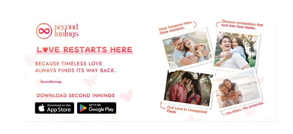 Second Innings dating platform offers emotional connections for divorced, widowed, and single parents seeking authentic love."