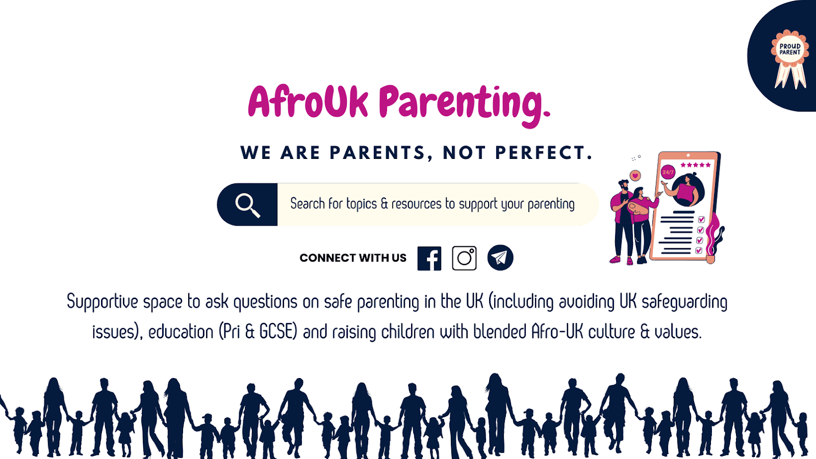 "AfroUK Parenting logo, promoting cultural sensitivity, safe UK parenting, and resources for raising children with Afro-UK values and identity."