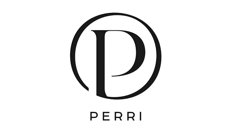 The image features the Perri Skin logo, a brand offering an 8-in-1 Anti-Aging Glow Serum for skincare.