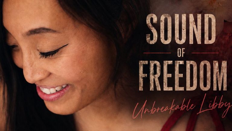 Promotional artwork for “The Sound of Freedom,” Unbreakable Libby’s debut single about finding strength and reclaiming her voice.