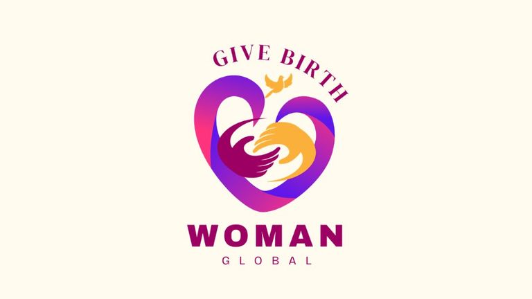 Logo of Woman Give Birth Global, advocating for women's safety and support in crisis situations worldwide.