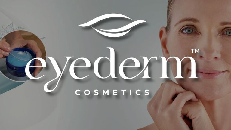 Logo of Eyederm Cosmetics, showcasing a sleek design that embodies the brand's focus on skincare and beauty.