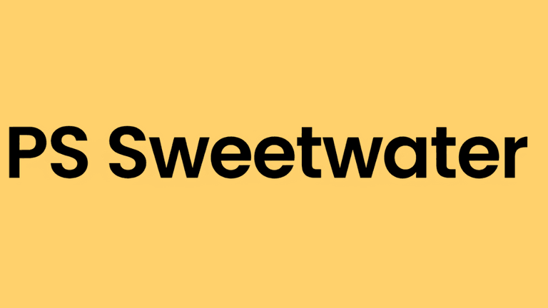 PS Sweetwater logo on yellow background representing nature-inspired storytelling, homesteading guides, and children’s books.