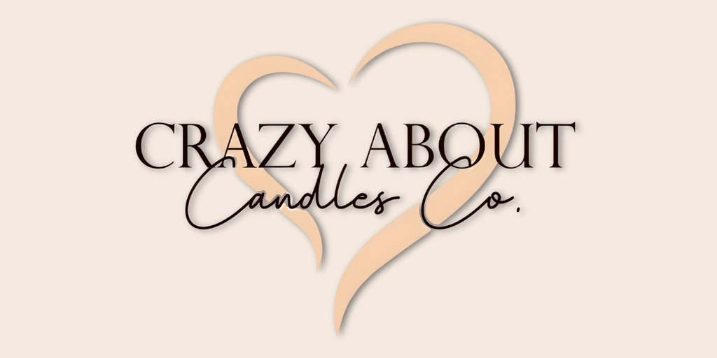 Crazy About Candles logo, a family-owned brand dedicated to handcrafted, clean-burning home fragrances.