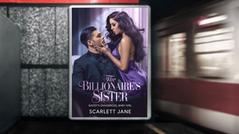 "Book cover of The Billionaire’s Sister featuring a passionate couple in a dark, seductive romance."