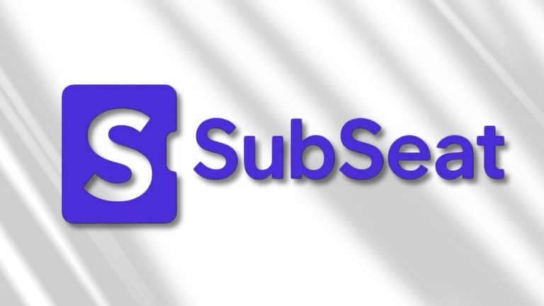 SubSeat logo with purple text and stylized 'S,' representing a platform transforming the beauty and grooming industry's subscription model.