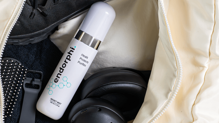 Endorphi Reset Mist for skin recovery, featuring a minimalist formula with hypochlorous acid, designed for active, sensitive skin.