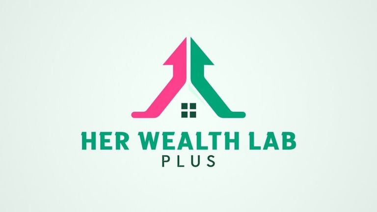 Logo of Her Wealth Lab Plus, a platform focused on financial education and empowerment for women in real estate.