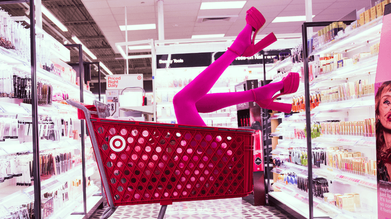 Challenging expectations, this editorial disrupts Target’s practicality with bold beauty, asking who gets to take up space.