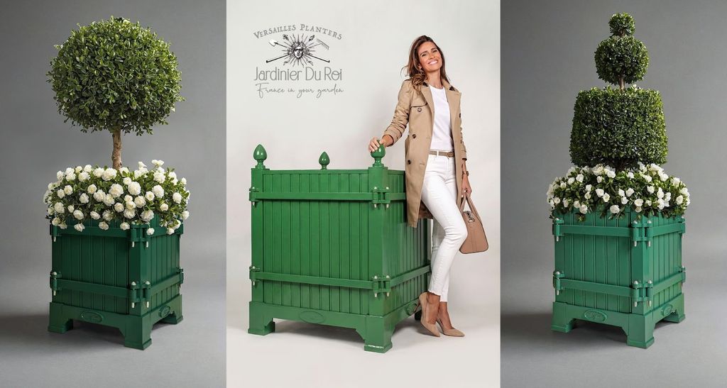 Luxury Versailles-style planter in elegant courtyard, showcasing heirloom craftsmanship, historical design, premium materials, and timeless landscaping sophistication for modern estates.