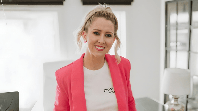 Rachel Slack, founder of Professionally Polished, presenting a clean, professional image while leading her women-owned cleaning service business