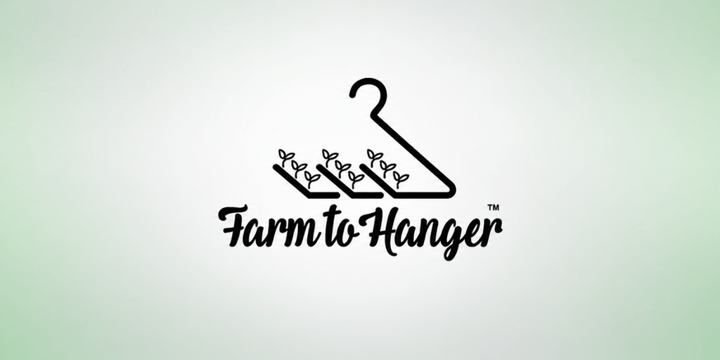 Logo featuring a hanger with plants, representing Farm to Hanger concept