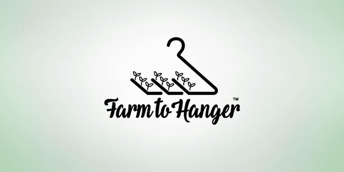 Logo featuring a hanger with plants, representing Farm to Hanger concept