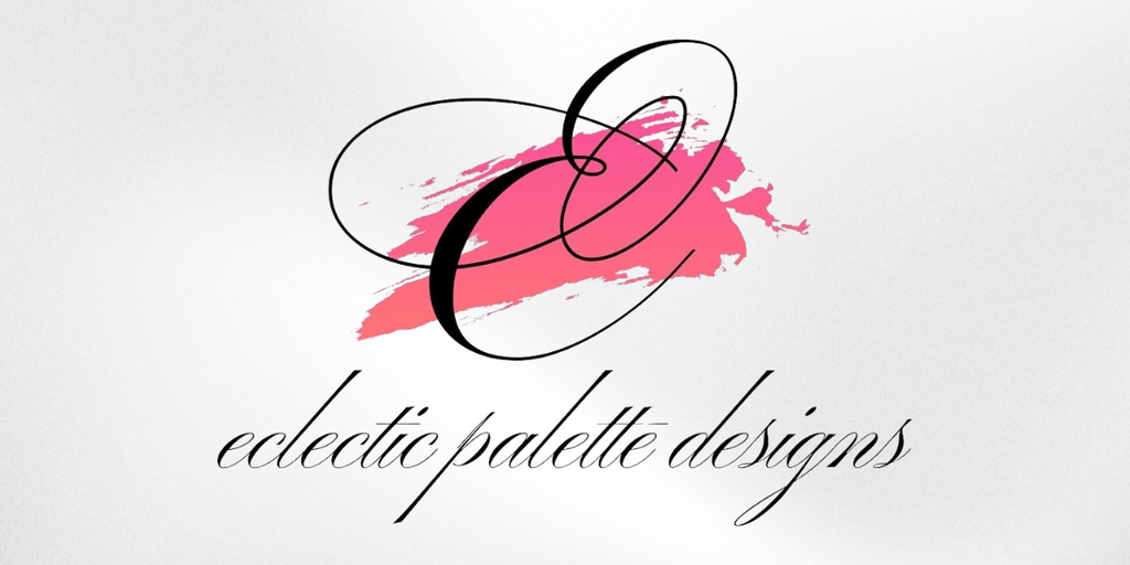 Logo for Eclectic Palette Designs featuring a stylized letter C and paint splash