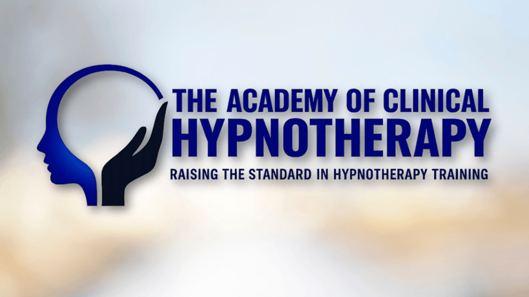 Logo of The Academy of Clinical Hypnotherapy emphasizing hypnotherapy training standards