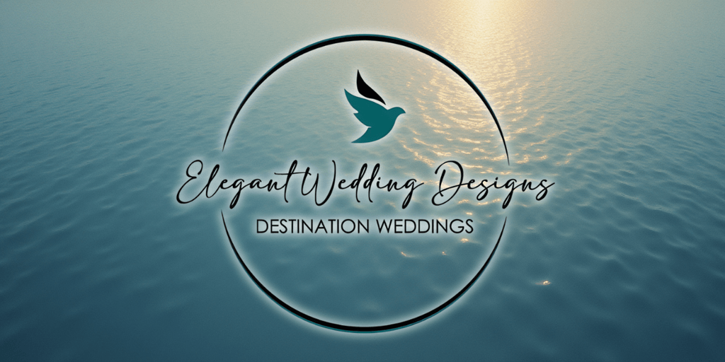 Elegant Wedding Designs logo, specializing in stress-free, luxurious destination weddings with personalized planning and exclusive resort partnerships.