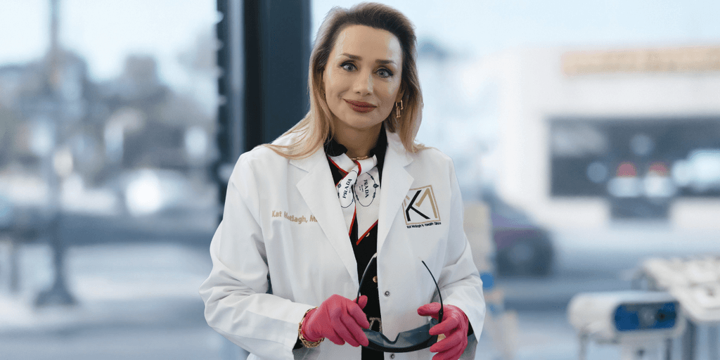 Dr. Katayoun Motlagh, founder of Kat Motlagh’s Health Clinics, leads with a holistic approach blending family medicine and aesthetic care.