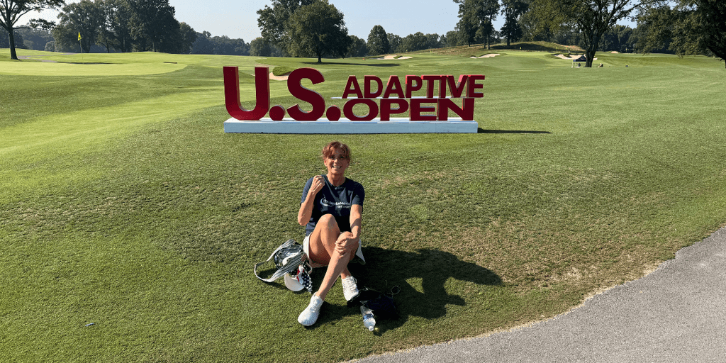 "StrokeMaster® glove with strap system showcased at U.S. Adaptive Open, empowering golfers with grip challenges to play confidently."