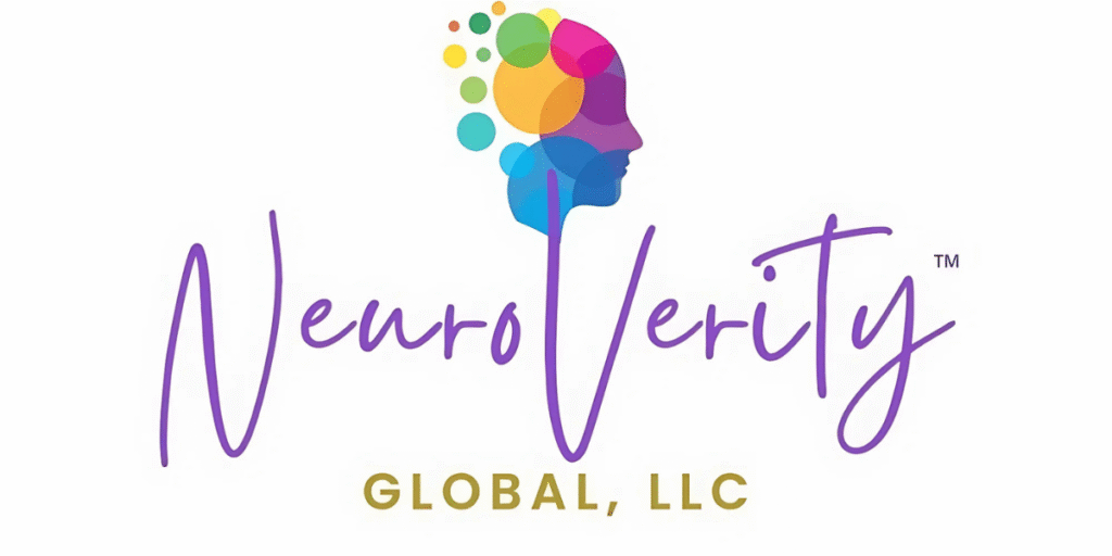 Logo of NeuroVerity™ Global, LLC, showcasing a colorful brain silhouette representing women’s well-being and transformative neuroscience coaching services.