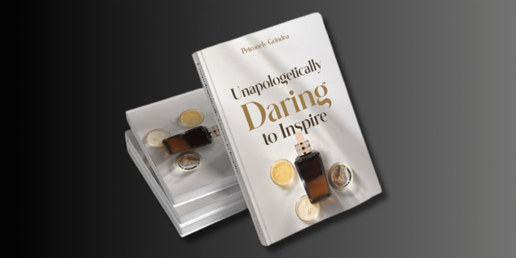 "Cover of Petronely Grindea’s memoir 'Unapologetically Daring to Inspire,' showcasing her journey of resilience, empowerment, and wellness leadership."