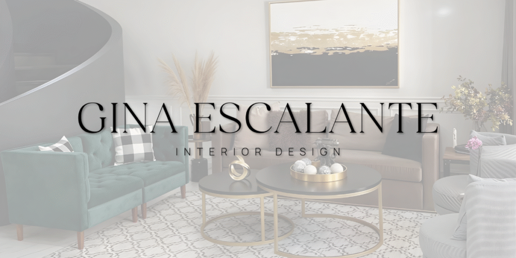 "Interior design by Gina Escalante, blending emotion, cultural richness, and elegance to create transformative spaces for clients."