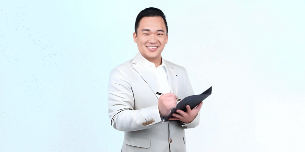 Portrait of Kenny Nai, Singapore’s Best Youth Mentor 2026, empowering future leaders through innovative, accredited programs and mentorship.