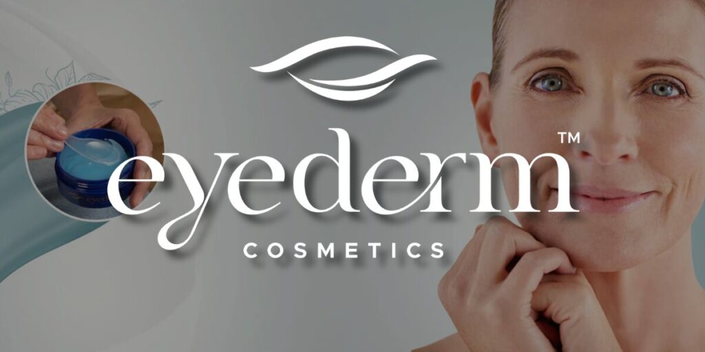 Logo of Eyederm Cosmetics, showcasing a sleek design that embodies the brand's focus on skincare and beauty.
