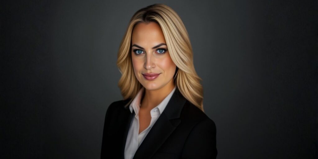 Lauren LaPointe: The Visionary Behind Timeless Brands That Endure Beyond Trends Lauren LaPointe, a professional branding expert, dressed in a black suit with a confident expression against a dark background.