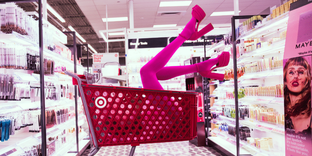 Challenging expectations, this editorial disrupts Target’s practicality with bold beauty, asking who gets to take up space.