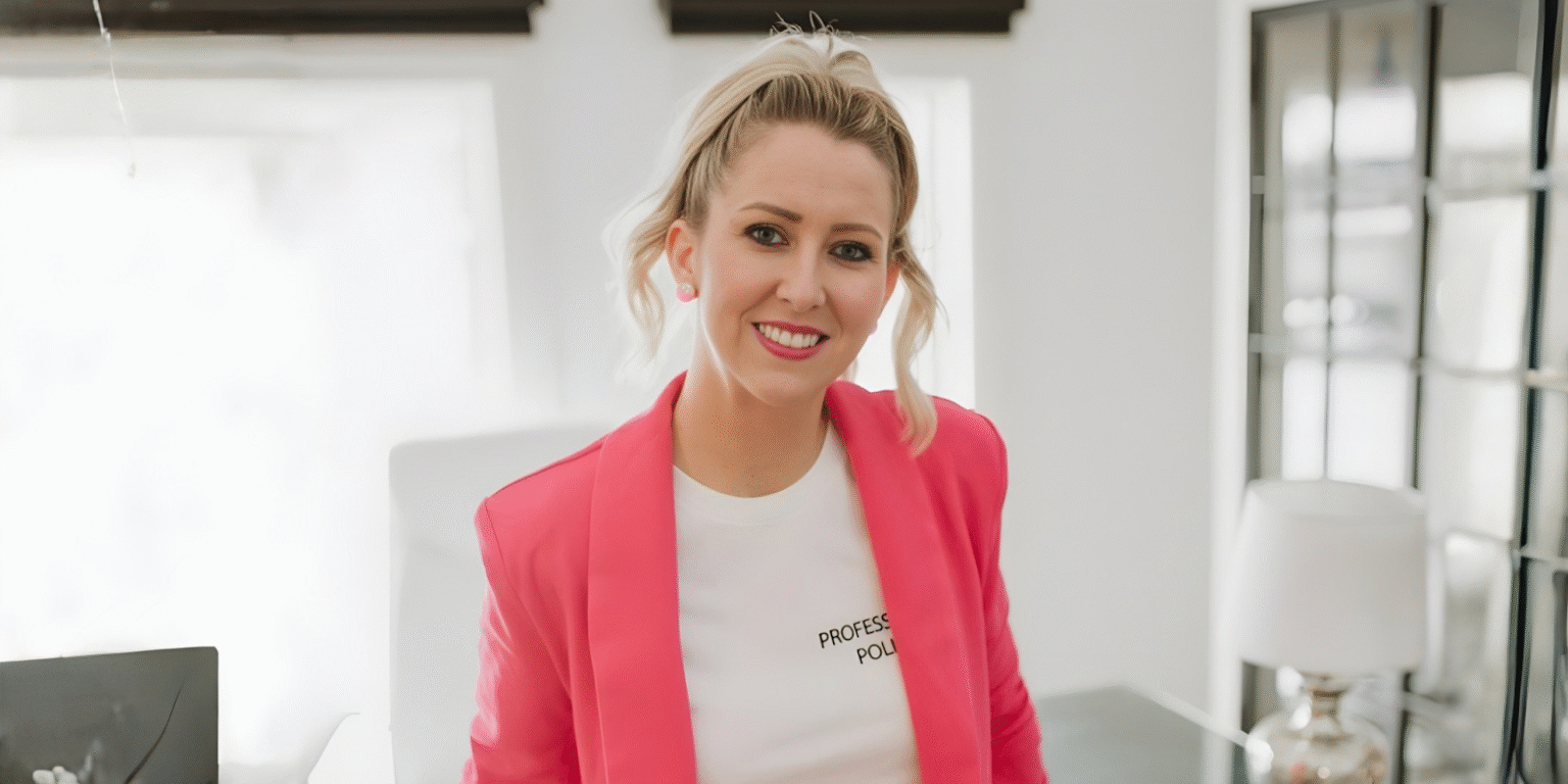 Rachel Slack, founder of Professionally Polished, presenting a clean, professional image while leading her women-owned cleaning service business