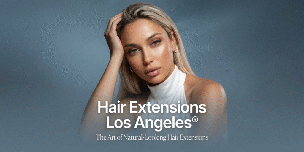 The Secret to Natural-Looking Hair Extensions: Why Custom Color Matching Changes Everything Blonde woman with long straight hair showcasing seamless natural-looking hair extensions in a professional beauty portrait.